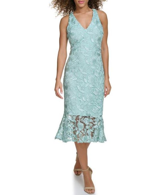 Siena Jewelry Floral Lace Halter Dress in Blue | Lyst