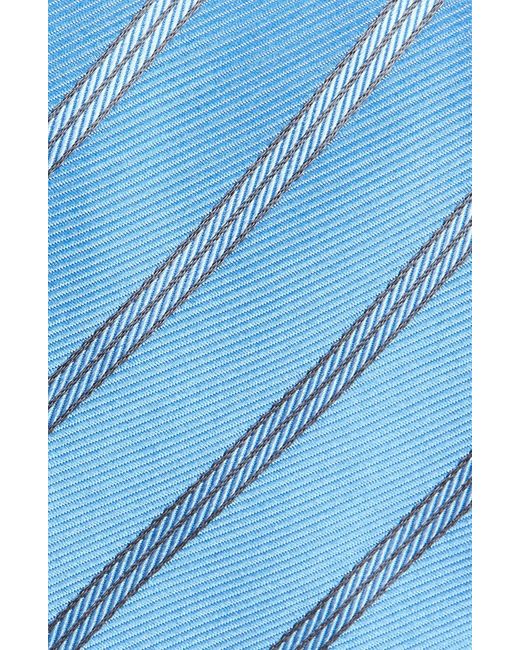Duchamp Blue Stripe Silk Tie for men
