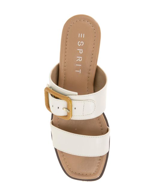 Esprit White Willette Wedge Sandal