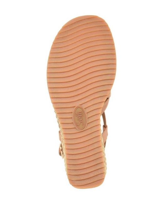 Söfft Pink Devyn Slingback Espadrille Platform Wedge Sandal