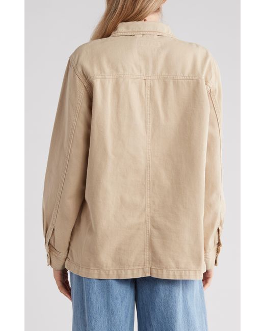 Blank NYC Natural Garment Dyed Cotton Shacket