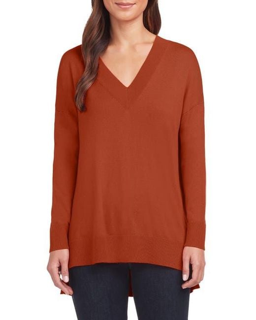 Matty M Red Side Slit Sweater