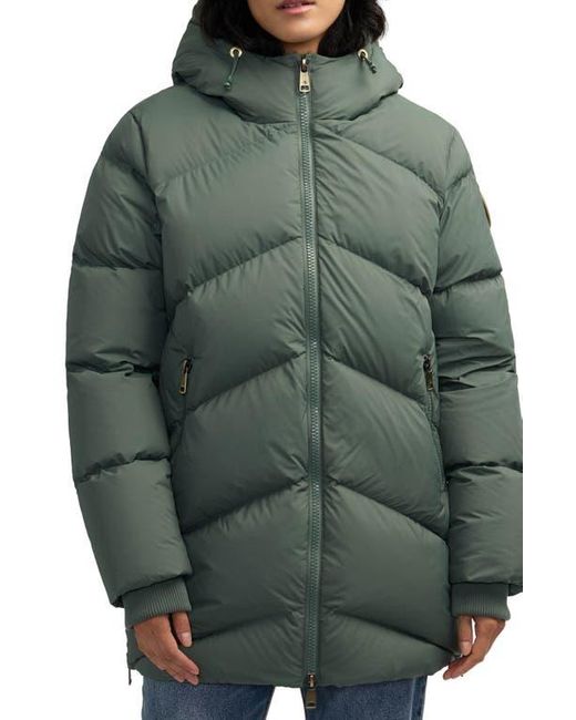 Scotch & Soda Green Fallon Inverted Chevron Quilted Down Jacket