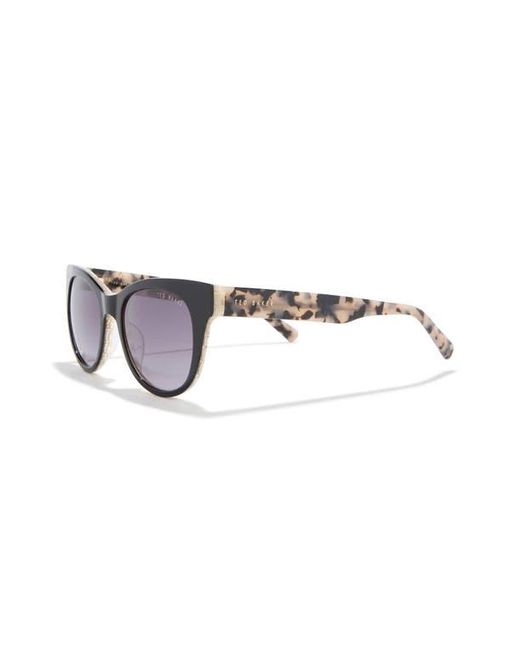Ted Baker Black 50Mm Round Sunglasses