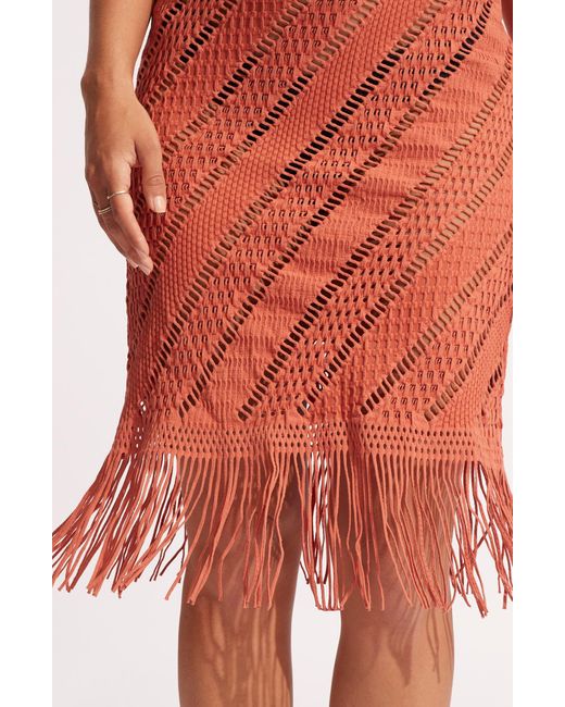 Seafolly Red Marrakesh Tassel Cover-up Dress