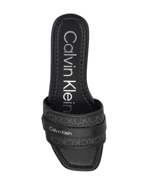Calvin Klein Black Bonica Flat Sandal