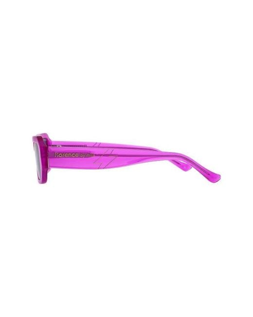 Florence By Mills Pink 54Mm Rectangular Sunglasses