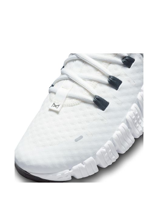Nike White Free Metcon 5 Training Shoe for men