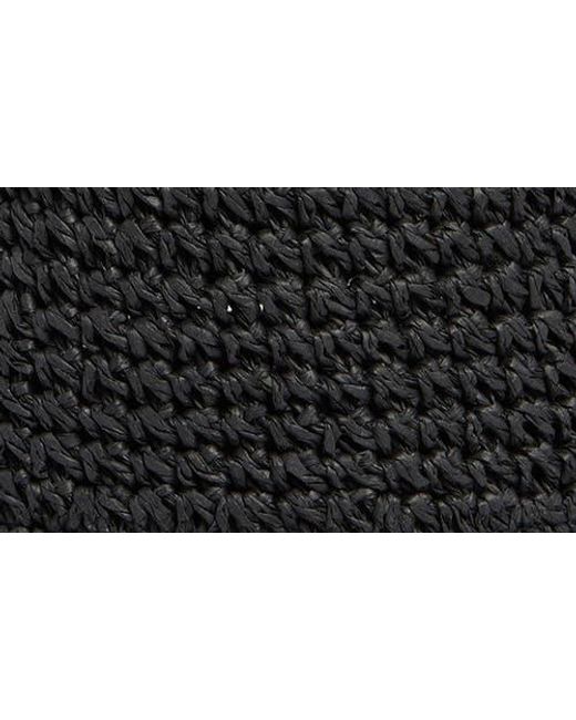 Nordstrom Rack Black Packable Straw Bucket Hat