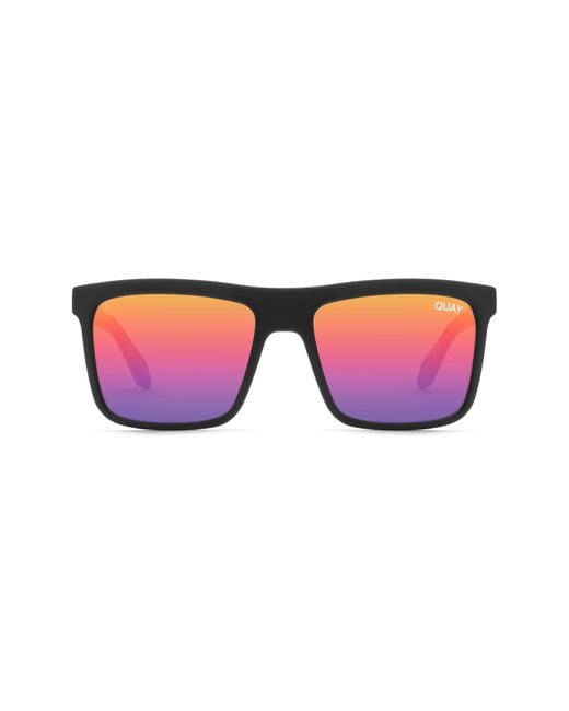 Quay Pink Let It Run 48mm Square Sunglasses for men