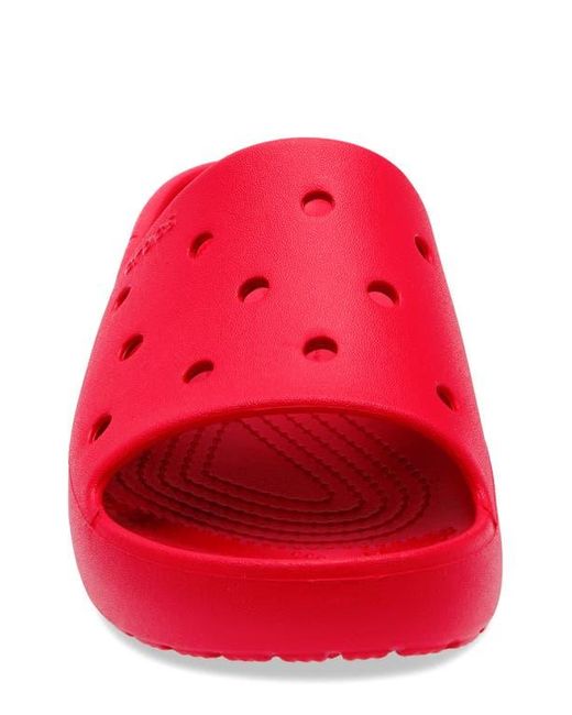 CROCSTM Red Gender Inclusive Classic Slide V2 Sandal