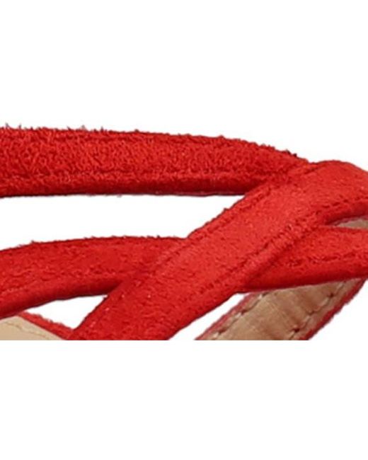 Pelle Moda Red Oneda Platform Sandal