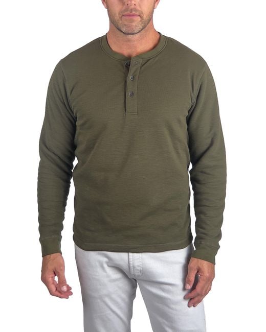 Tailor Vintage Performance Faux Shearling Lined Long Sleeve Waffle