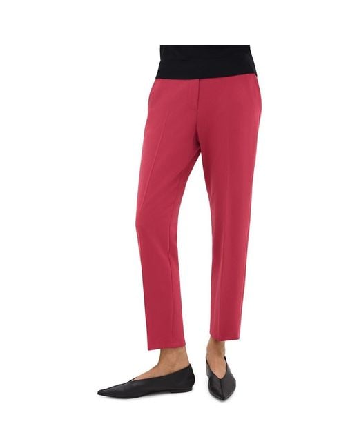 Theory Red Treeca Pull-On Trousers