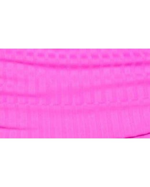 Bleu Rod Beattie Pink Ruffle Halter One-piece Swimsuit