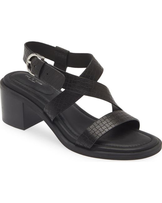 Rag & Bone Black Geo Ankle Strap Sandal