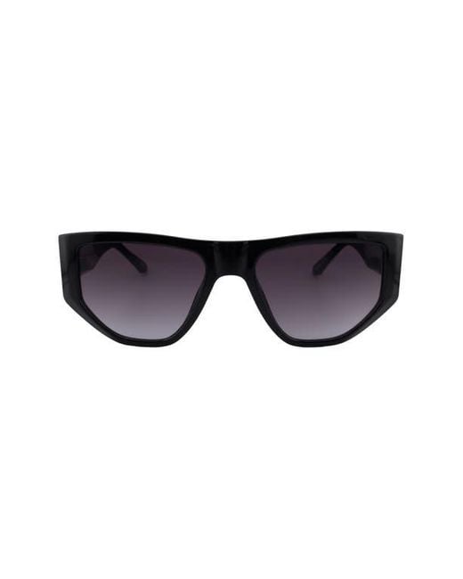 OTRA EYEWEAR Black Elka Cat Eye Sunglasses for men