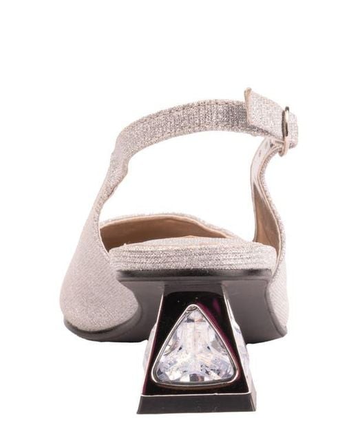 Lady Couture White Ruby Slingback Pump