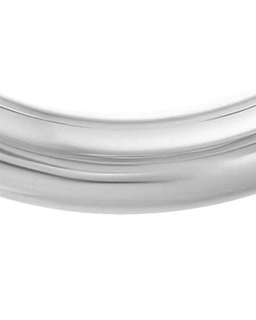 CANDELA JEWELRY White Sterling Tube Hoop Earrings
