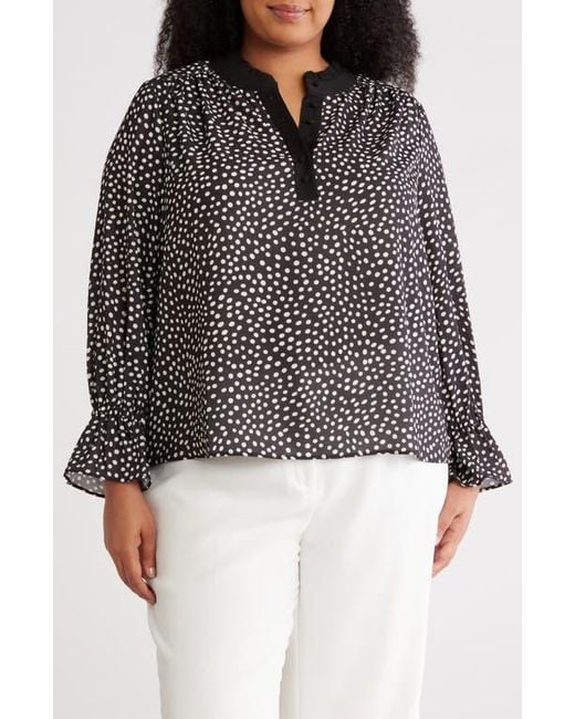 Gemma  Jane Black Ruffle Long Sleeve Top