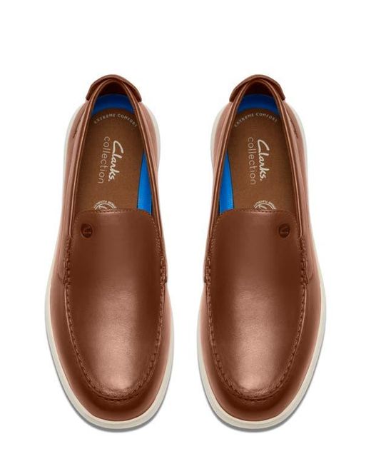 Clarks Brown Flexway Step Slip-On for men