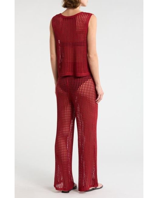Nordstrom Rack Red Nordstrom Rack Open Knit Tank in Red | Lyst
