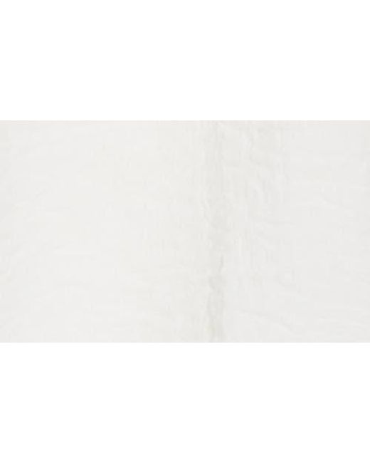 Bobeau White Square Neck Short Sleeve Top