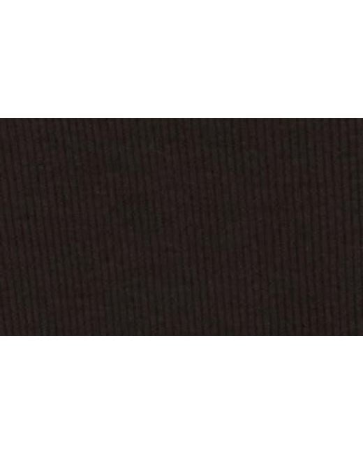 Theory Black Compact Rib Long Sleeve T-Shirt