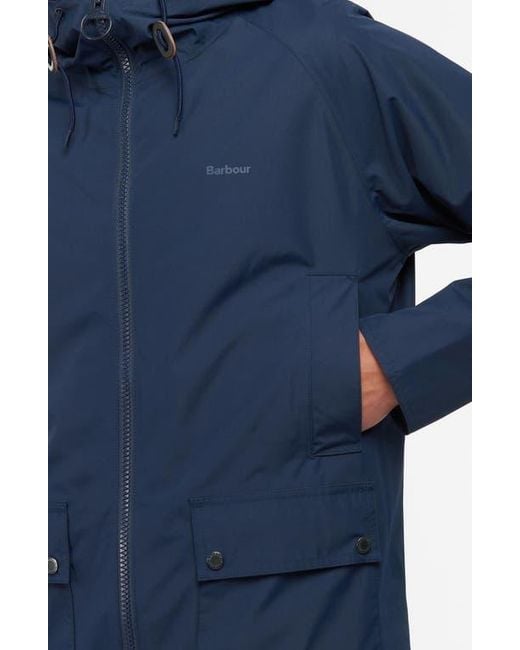Barbour Blue Domus Hooded Jacket for men