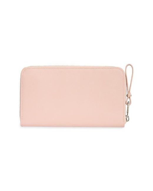 Longchamp Pink Go Zip Around Wallet