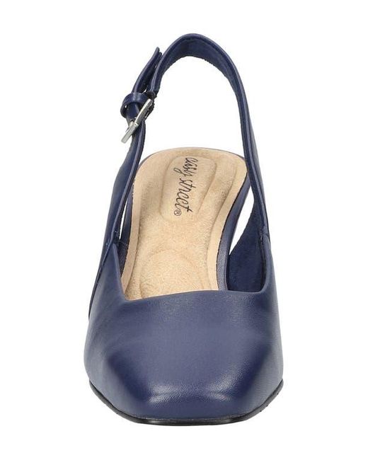 Easy Street Blue Ritsa Slingback Pump