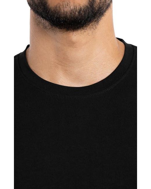 Xray Jeans Black Crewneck Long Sleeve T-Shirt for men