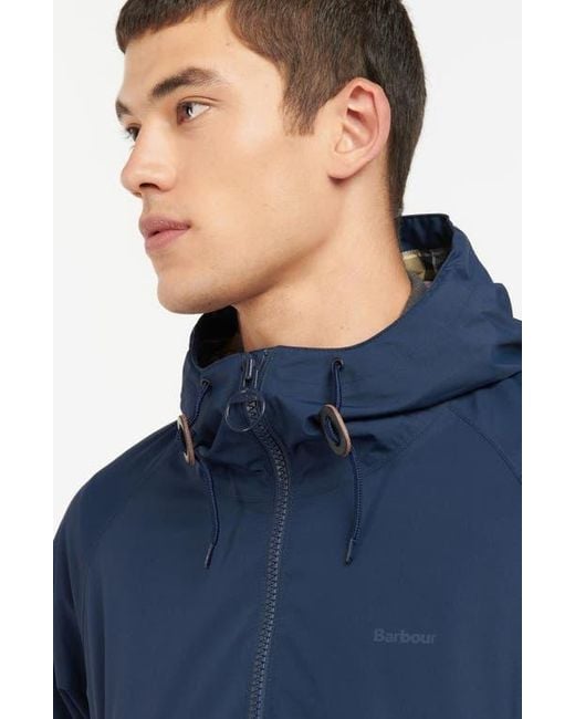 Barbour Blue Domus Hooded Jacket for men