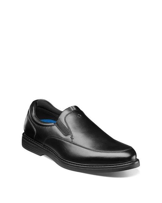 Nunn Bush Black Wade Work Slip Resistant Moc Toe Venetian Loafer for men