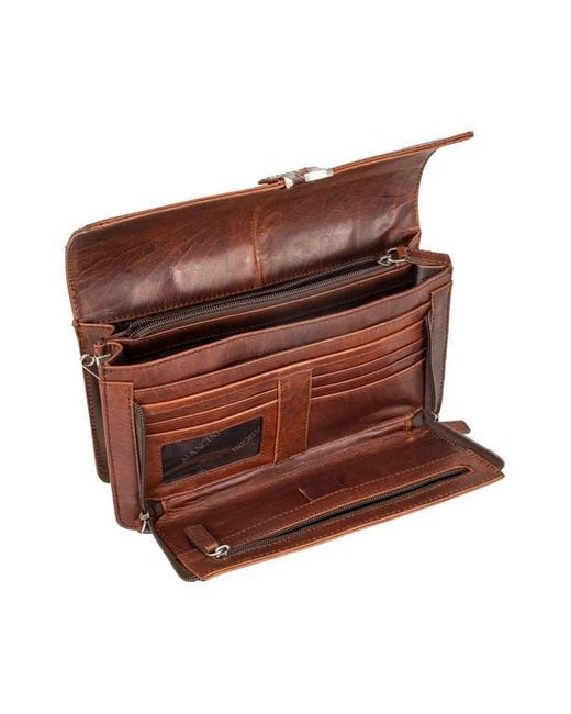Mancini Brown Buffalo Messenger Bag for men