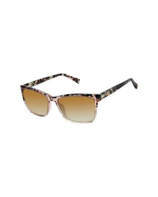 Ted Baker Brown 57Mm Rectangle Sunglasses