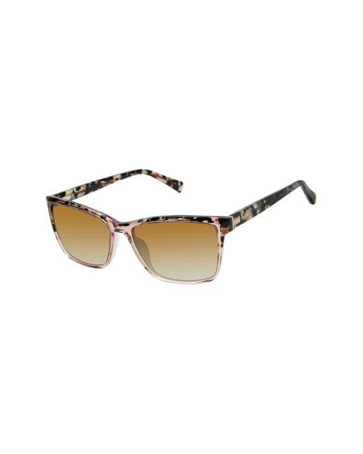 Ted Baker Brown 57Mm Rectangle Sunglasses
