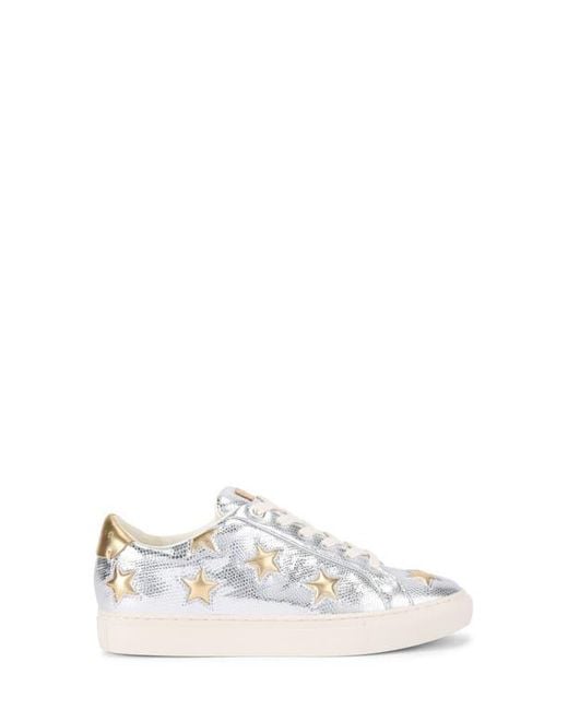 Kurt Geiger White Lane Star Snakeskin Embossed Sneaker