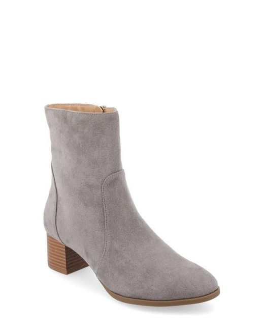 Journee Collection Gray Hayven Tru Comfort Block Heel Bootie