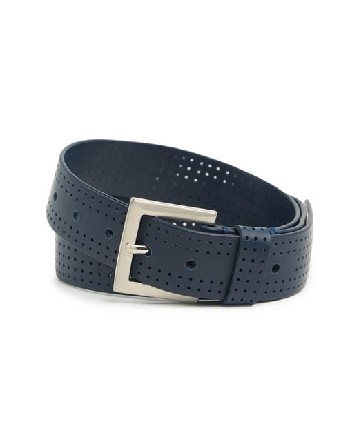 PGA TOUR Blue Perforated Silicone Belt In Navy At Nordstrom Rack for men