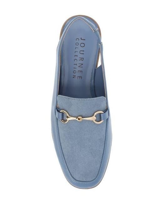 Journee Collection Blue Lainey Slingback Flat