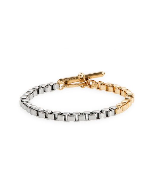 AllSaints Metallic Two-tone Toggle Chain Bracelet