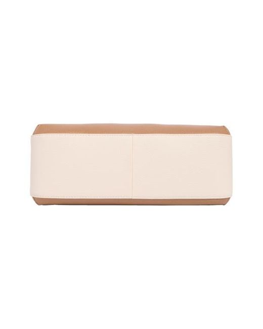 Tahari White Logan Flap Shoulder Bag