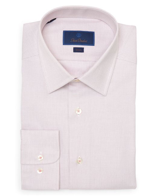 David Donahue Slim Fit Dress Shirt In Red pink At Nordstrom Rack