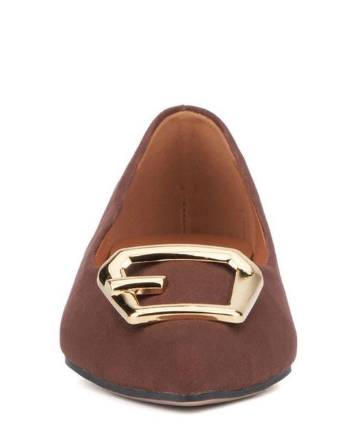 TORGEIS Brown Hartwell Pointed Toe Flat