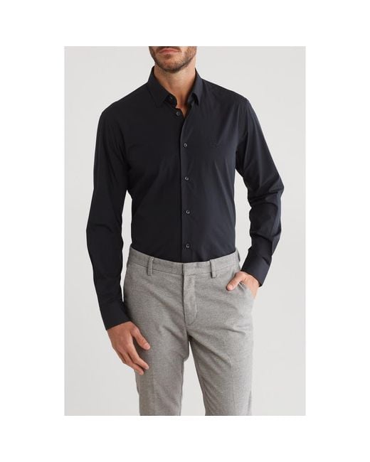 Roberto Cavalli Gray Slim Fit Cotton Dress Shirt for men