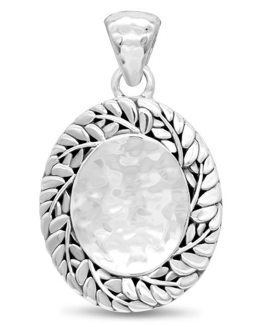 DEVATA Metallic Sterling Silver Filigree Pendant Necklace
