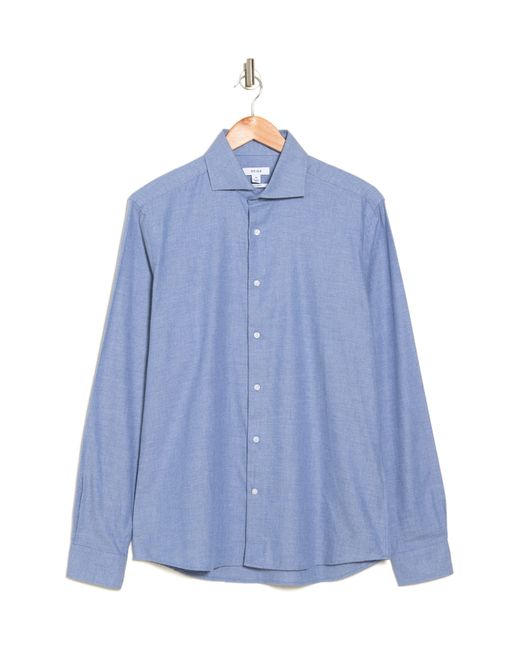 Reiss Blue Belief Regular Fit Cotton Button-up Shirt for men