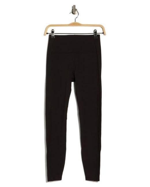 X By Gottex Black Rib Insert Activewear Leggings