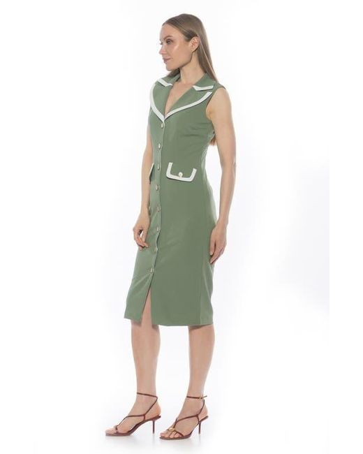 Alexia Admor Green Jean Sheath Dress